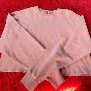 Cropped Brandy Melville Pink Sweatshirt
